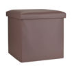 Εικόνα για Σκαμπό Cube Αναδιπλούμενο με Αποθηκευτικό Χώρο - Καφέ 38x38x38cm Estia 03-35914