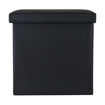 Εικόνα για Σκαμπό Cube Leather Αναδιπλούμενο με Αποθηκευτικό Χώρο - Μαύρο 38x38x38cm Estia 03-35891