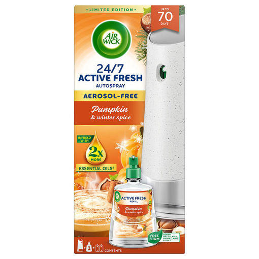 Εικόνα για Air Wick Active Fresh Αυτόματο Αρωματικό Pumpkin & Winter Spice 228ml - Χωρίς Αεροζόλ Limited Edition