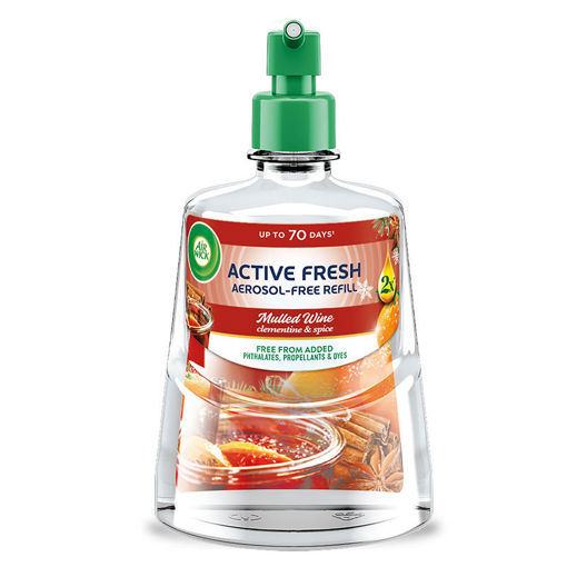Εικόνα για Air Wick Active Fresh Ανταλλακτικό Αυτόματης Συσκευής Διάχυσης Αρώματος χωρίς αεροζόλ – Mulled Wine 228ml
