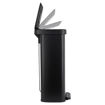 Εικόνα για Κάδος Απορριμμάτων Flatop Soft Close 70L Μαύρος Ματ - Ανοξείδωτο Ατσάλι Estia 01-31985