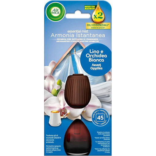 Εικόνα για Air Wick Essential Mist Ανταλλακτικό Λινό & Λευκή Ορχιδέα 20ml - Αρωματικό Χώρου με Φυσικά Αιθέρια Έλαια
