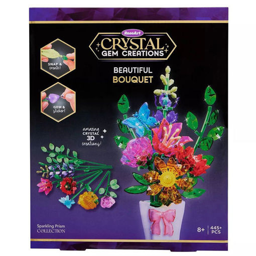 Εικόνα για Κιτ Κατασκευής Lexibook Crystal Gem Creations Beautiful Bouquet 7 Λουλούδια DIY 8+ Ετών CRSS57