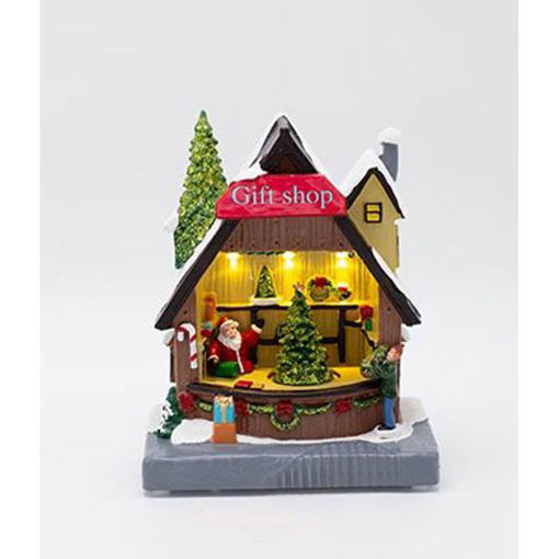 Εικόνα για Χριστουγεννιάτικο Μαγαζί Παιχνιδιών με Φως, Μουσική & Κίνηση - 17.4cm Eurolamp Christmas Magic 600-47931