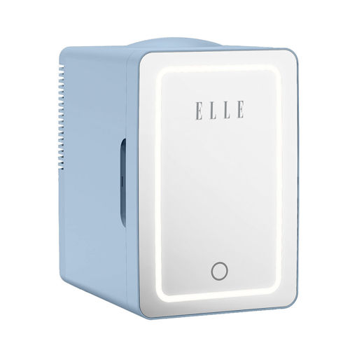 Εικόνα για ELLE HOME Mini Cooler 6L με Καθρέφτη LED - Ψυγείο Καλλυντικών 56W Μπλε