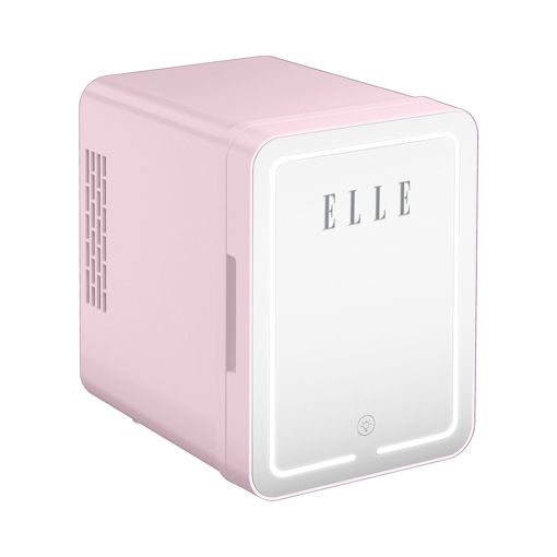 Εικόνα για ELLE HOME Mini Cooler 4L με Καθρέφτη LED - Ψυγείο Καλλυντικών 42W Ροζ
