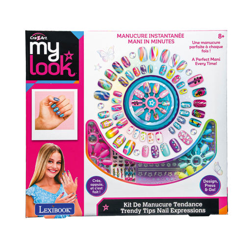 Εικόνα για My Look Trendy Nail Expressions – Σετ Διακόσμησης Νυχιών με Αυτοκόλλητα & Κρύσταλλα | Lexibook CRSS19