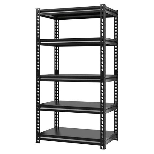 Εικόνα για Μεταλλική Ραφιέρα 5 Επιπέδων HOME USE HUH-0248 | 90x40x183cm | Μαύρη Γυαλιστερή | Αντοχή 875kg