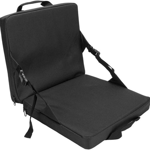 Εικόνα για Αναδιπλούμενο Κάθισμα COMFORT PANDA 19416 με Ιμάντες | 38x38cm | Στάδιο, Θέατρο & Camping Μαύρο