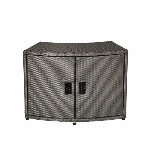 Εικόνα για MSpa Wicker Cabinet Storage Unit – Ντουλάπι Αποθήκευσης για Στρογγυλό Τζακούζι