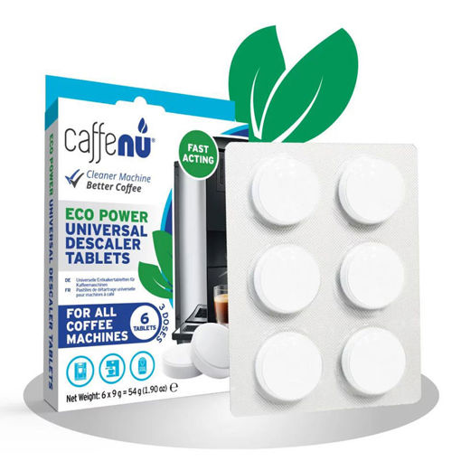 Εικόνα για Caffenu Eco Power Universal Descaler Tablets – Ταμπλέτες Αφαλάτωσης για Όλες τις Μηχανές Καφέ | 6 τεμ. x 9g