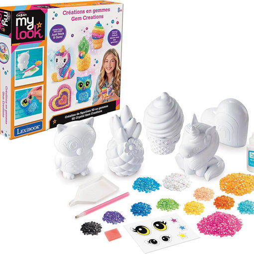 Εικόνα για Σετ Διακόσμησης 3D Φιγούρων με Πολύχρωμα Gems | 8+ Lexibook CRSS4 My Look