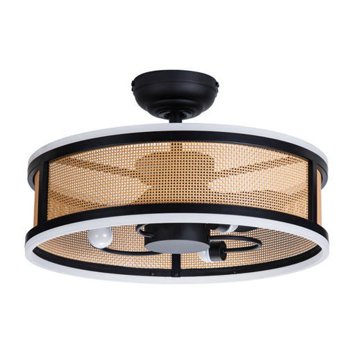 Εικόνα για Ανεμιστήρας Οροφής PRIMO PRCF-80657 24'' – DC, 3 Φώτα LED 35W Θερμό/Φυσικό/Ψυχρό, Τηλεχειριστήριο & Rattan Σχεδιασμός