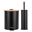 Εικόνα για Σετ Μπάνιου Bamboo Essentials – Κάδος Απορριμμάτων 7L & Πιγκάλ, Μαύρο 02-35631