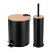 Εικόνα για Σετ Μπάνιου Bamboo Essentials – Κάδος Απορριμμάτων 7L & Πιγκάλ, Μαύρο 02-35631