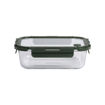 Εικόνα για Φαγητοδοχείο Click & Seal 1510ml Olive – Γυάλινο Αεροστεγές, 22.1×16.5×6.6cm - 01-39677