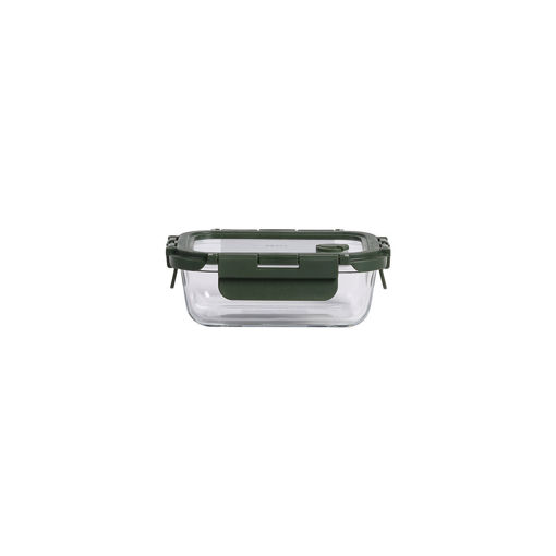 Εικόνα για Γυάλινο Φαγητοδοχείο Click & Seal 370ml Olive – Αεροστεγές με Βαλβίδα 01-39646