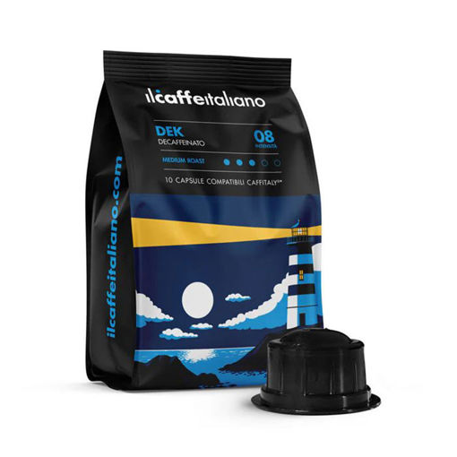 Εικόνα για Il Caffè Italiano Dek – Συμβατές Κάψουλες Caffitaly® Χωρίς Καφεΐνη | 10 Κάψουλες | Ένταση 8