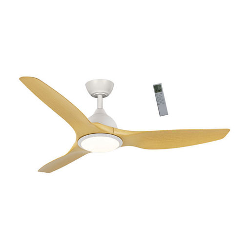 Εικόνα για Ανεμιστήρας Οροφής Primo PRCF-80726 52" 132εκ. – 3 Πτερύγια, LED Φως, DC Μοτέρ, Λευκός με Όψη Ξύλου