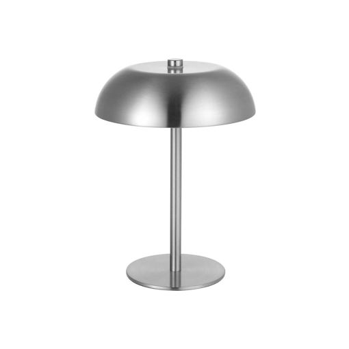 Εικόνα για Επιτραπέζιο Φωτιστικό Αφής LUNA Inox – Retro Mushroom Design με 3 Χρώματα Φωτισμού & USB-C - 07-41151