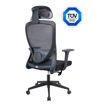 Εικόνα για Καρέκλα Γραφείου POWERTECH PT-1390 με Mesh Πλάτη, Προσκέφαλο & Ανάκλιση – Μαύρη