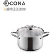 Εικόνα για Κατσαρόλα Metaltex Icona Inox & Induction 28εκ. 6,8L με Γυάλινο Καπάκι – Ανοξείδωτη για Όλες τις Εστίες & Φούρνο