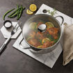 Εικόνα για Κατσαρόλα Metaltex Icona Inox & Induction 28εκ. 6,8L με Γυάλινο Καπάκι – Ανοξείδωτη για Όλες τις Εστίες & Φούρνο