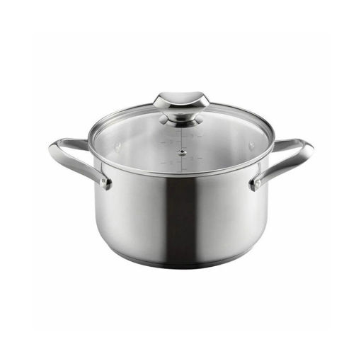 Εικόνα για Κατσαρόλα Metaltex Icona Inox & Induction 20εκ. 3L με Γυάλινο Καπάκι – Ανοξείδωτη για Όλες τις Εστίες & Φούρνο