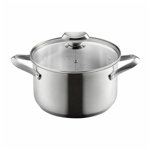 Εικόνα για Κατσαρόλα Metaltex Icona Inox & Induction 26εκ. 5,3L με Γυάλινο Καπάκι – Ανοξείδωτη για Όλες τις Εστίες & Φούρνο