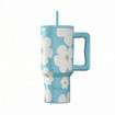 Εικόνα για Θερμός Ποτήρι Straw Tumbler XL 900 ml Blue Daisy Save the Aegean (Ανοξείδωτο Ατσάλι 18/8, Spill Proof Καπάκι) 01-41618
