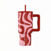 Εικόνα για Θερμός Straw Tumbler XL Save the Aegean 900ml Coral Waves – Ποτήρι με Καλαμάκι & Spill Proof Καπάκι 01-41588
