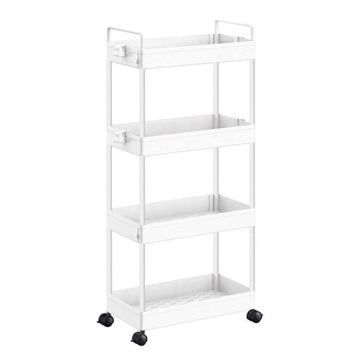 Εικόνα για HOME USE Τρόλεϊ Κουζίνας HUH-0163 – 4 Θέσεων, 40x21.5x91.5cm, Λευκό