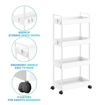 Εικόνα για HOME USE Τρόλεϊ Κουζίνας HUH-0163 – 4 Θέσεων, 40x21.5x91.5cm, Λευκό