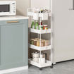 Εικόνα για HOME USE Τρόλεϊ Κουζίνας HUH-0163 – 4 Θέσεων, 40x21.5x91.5cm, Λευκό