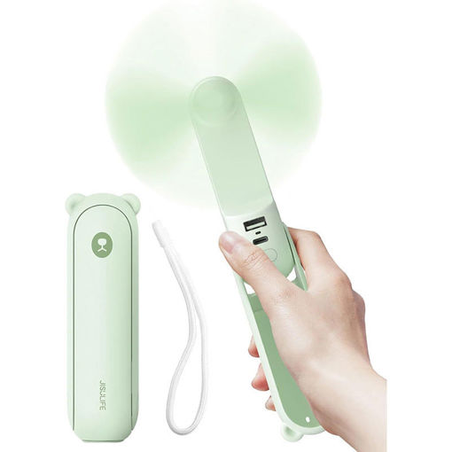 Εικόνα για JISULIFE Handheld Fan 8 Plus – Φορητός Ανεμιστήρας 3-σε-1, 4500mAh, Mint Green Παστέλ