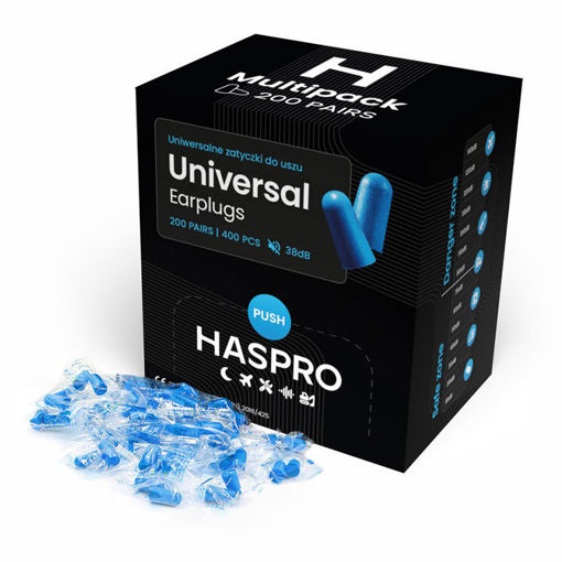 Εικόνα για Haspro BOX200 Ωτοασπίδες Αφρού Μίας Χρήσης SNR 38dB – 200 Ζευγάρια