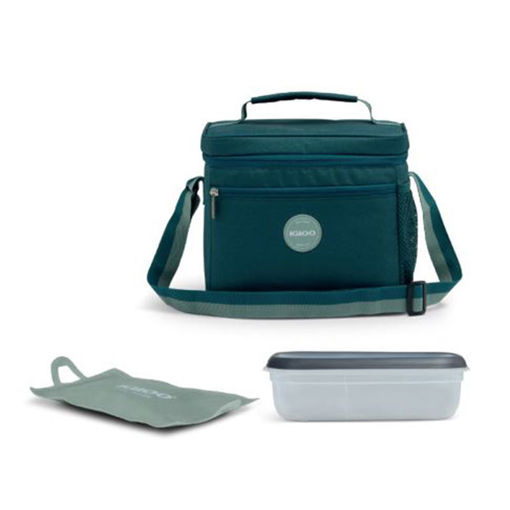Εικόνα για Igloo Square Lunch 9 Can Bundle – Ισοθερμική Τσάντα Φαγητού με Φαγητοδοχείο & Παγοκύστη (Midnight Blue)