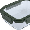 Εικόνα για Φαγητοδοχείο Click & Seal 1510ml Olive – Γυάλινο Αεροστεγές, 22.1×16.5×6.6cm - 01-39677