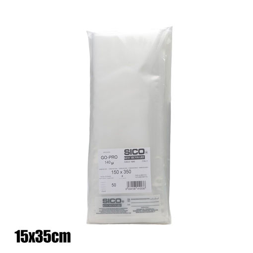Εικόνα για Σακούλες Vacuum Ανάγλυφες 50 τμχ. 15x35 cm SICO BS150X350