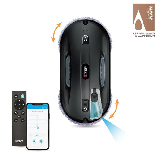 Εικόνα για Ρομπότ Καθαρισμού Τζαμιών HOBOT 388 Wi-Fi 90 W Μαύρο με Ultrasonic Ψεκασμό