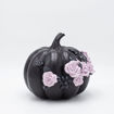 Εικόνα για Διακοσμητική Κολοκύθα Halloween με Ροζ Τριαντάφυλλα (Μαύρη, Πολυρεζίν) 600-46754