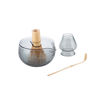 Εικόνα για Σετ Matcha Ritual Bamboo 4 Τεμ. – Γυάλινο Μπολ, Χτυπητήρι Chasen, Κουτάλι & Βάση