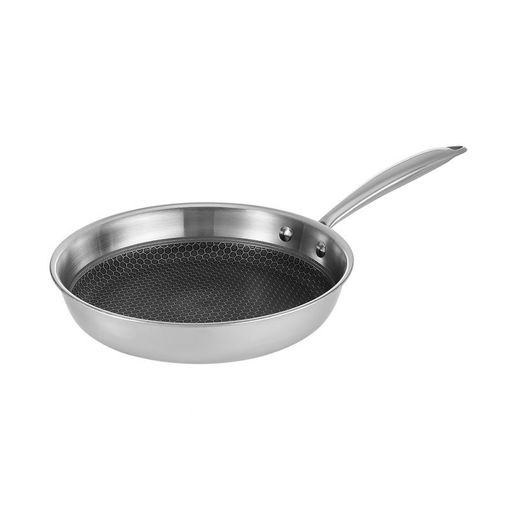 Εικόνα για RESTO Τηγάνι Achird 95346 Tri-Ply Ανοξείδωτο με Αντικολλητική Επιφάνεια Κυψέλης Ø24cm