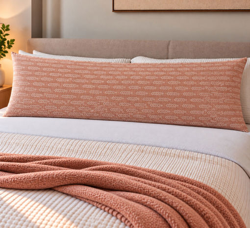 Εικόνα για Μαξιλαροθήκη Body Pillow Βαμβακερή Ζακάρ 50x160cm με Φερμουάρ Autumn Leaf