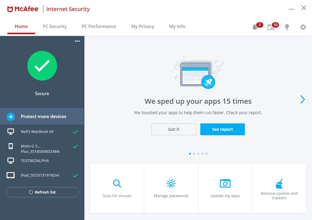 McAfee Internet Security 2022  (1 συσκευή - 1 έτος) - Ηλεκτρονική Άδεια